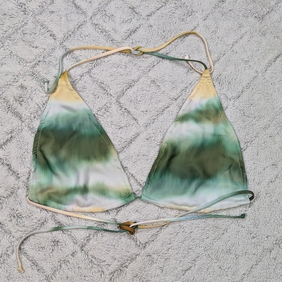 REVOLVE Other - Resa Bralette Women's S Green White Tie Dye Adjustable Tie Neck Back Retro